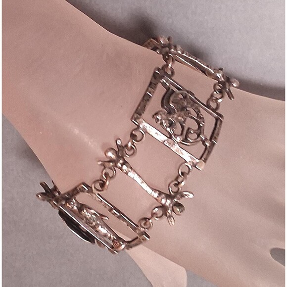 Vintage Guglielmo Cini Sterling Etruscan Bracelet Griffin Della Robbia - Picture 3 of 10